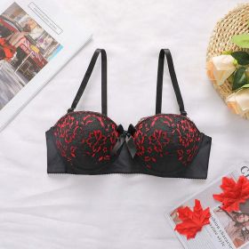 Sexy Underwear Lace Edge Push Up Breathable Upper Support Adjustable Bra (size: 75B)