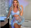 Butterfly Sheer Mesh Burr Sexy Suit