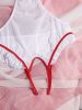 Sweet Nurses Uniform Sexy Seduction Mesh Open One Piece Sexy Lingerie Women